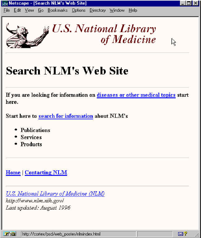 Intermediate search page