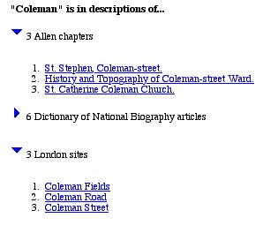 Results of Coleman search