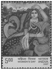 Image of Stamp Commemorating the Women Day-8th March