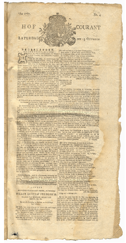 Image showing an example of a Dutch historical newspaper