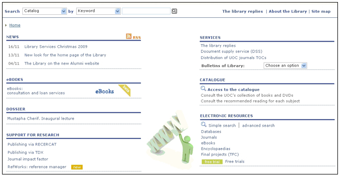 4. Image from the UOC library's homepage
