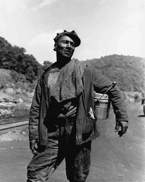 photograph of miner