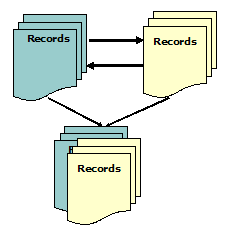 Chart showing the record conversion process