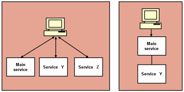 Model showing how services may be selected.