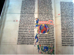 image of an illuminated Latin Bible