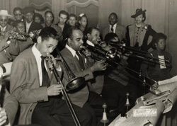 Photograph of jazz band taken in 1945