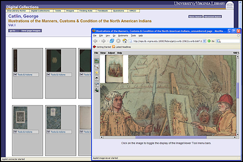 Screen shots veiwing electronic image browse and detail in ImageViewer
