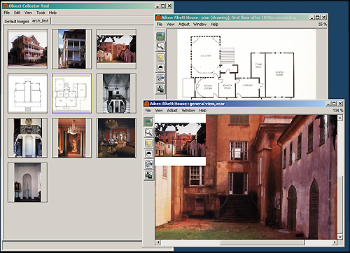 Screen shots showing pages resulting from work with a personal portfolio