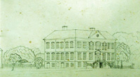 Gibbes Sketch Book sketch of Drayton Hall by Lewis R. Gibbes